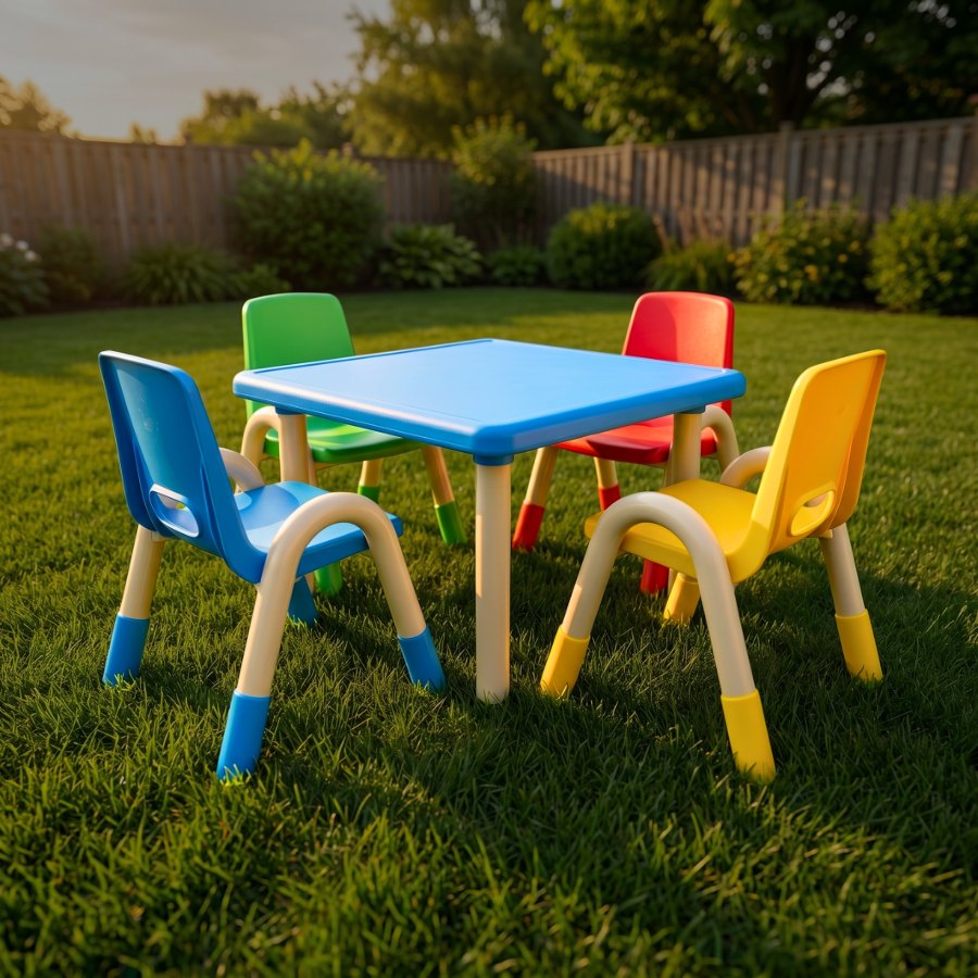 Square table with chairs