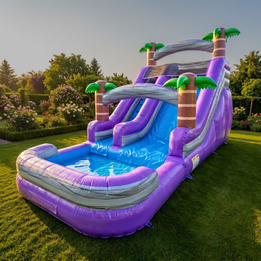 Purple palms tree slide (Water)