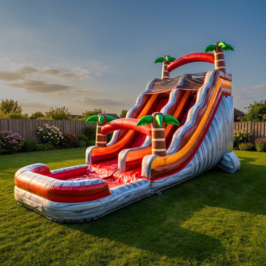 Red palms tree slide (Water)